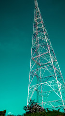 tower on a background of blue sky