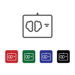 Brain, tomography, x-ray vector icon. Element of medicine for mobile concept and web apps illustration. Thin line icon for website design and development. Vector icon