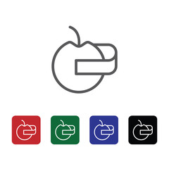 Apple, fitness, health vector icon. Element of medicine for mobile concept and web apps illustration. Thin line icon for website design and development. Vector icon