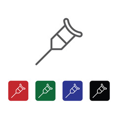Crutches, help vector icon. Element of medicine for mobile concept and web apps illustration. Thin line icon for website design and development. Vector icon