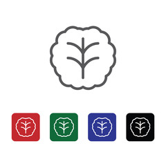 Brain, mind vector icon. Element of medicine for mobile concept and web apps illustration. Thin line icon for website design and development. Vector icon