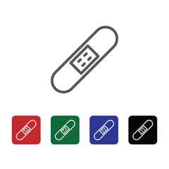 Medical, patch, plaster vector icon. Element of medicine for mobile concept and web apps illustration. Thin line icon for website design and development. Vector icon