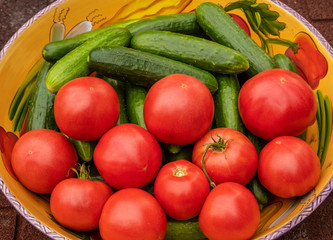 Tomatoes and Cucumbers