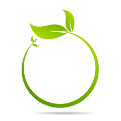 Ecology, organic with leafs eco style. Business concepts to protect nature