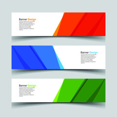 Naklejka premium Vector Abstract design banner web template
