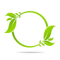 Ecology, organic with leafs eco style. Business concepts to protect nature