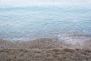 Blue calm sea background. Holiday travel concept. Summer vacation. Beauty water background for banner or web site.