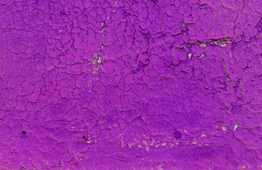 Grunge background with abstract colored texture. Old purple cracked wall. Great design for any purposes. Closeup photo