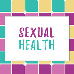 Writing note showing Sexual Health. Business concept for positive and respectful approach to sexual relationships Pastel Color Teardrops Shape with Border Flat Style Geometric Shape