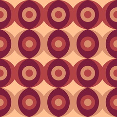 Fototapeta premium Abstract retro dotted flat seamless pattern with geometric garla