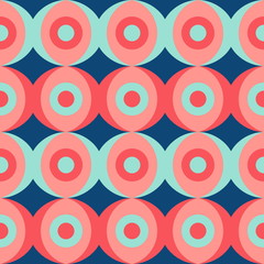 Abstract retro dotted flat seamless pattern with geometric garla