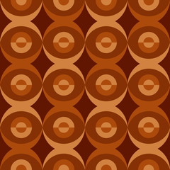 Abstract retro dotted flat seamless pattern with geometric garla