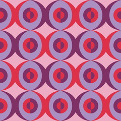 Abstract retro dotted flat seamless pattern with geometric garla