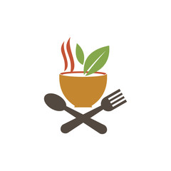 Restaurant Service Abstract Logo Template Symbol Icon