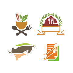 Restaurant Service Abstract Logo Template Symbol Icon