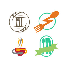 Restaurant Service Abstract Logo Template Symbol Icon