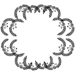 Various style unique flower frame, template for design card. Vector