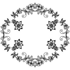 Abstract flower frame, for ornate of various card. Vector