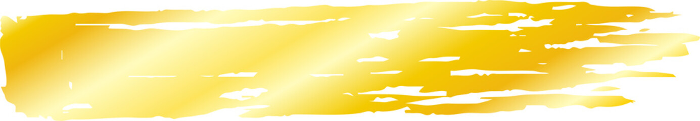 Illustration of a long gold thick brushstroke