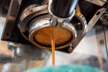 Fototapeta na wymiar brewing of coffee