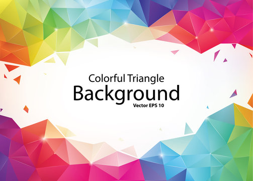 Colorful Geometric Triangle Background