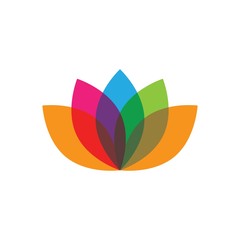 lotus flower logo vector icon
