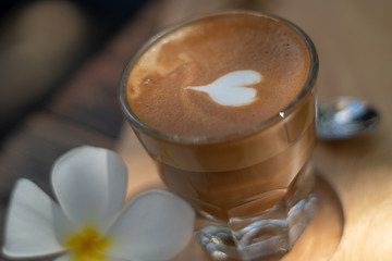 The latte coffee 