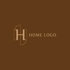 Home Logo design template. Creative element for real estate company. Flat illustration EPS10.