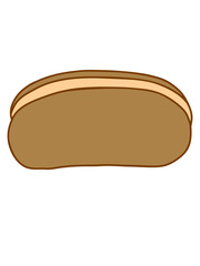 brötchen brot comic cartoon clipart design cool lecker bäcker hot dog bratwurst aufgeschnitten hunger backen