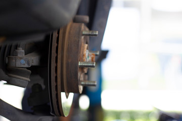 Lift the car up , took the wheel off and checked 