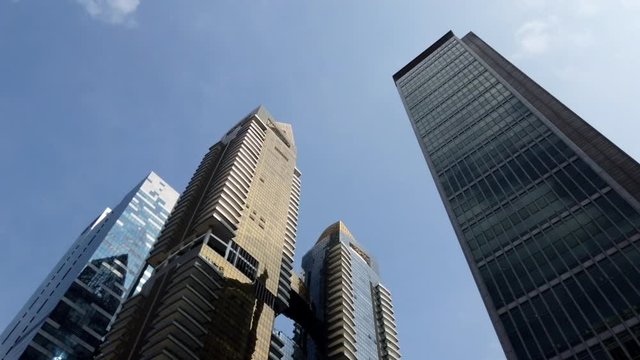 Time lapse of a corner in the Central Business District (CBD) in Singapore