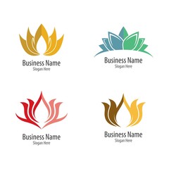 Beauty flower logo illustration