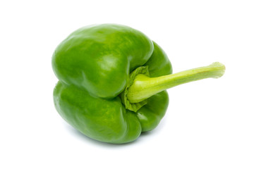 Green peppers Tilt isolated on white background