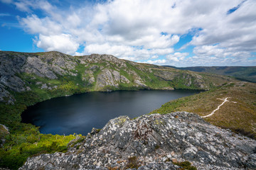 Nature landscape in Cradle mountain national park in Tasmania, Australia.