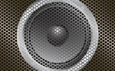 speaker in the metal sieve