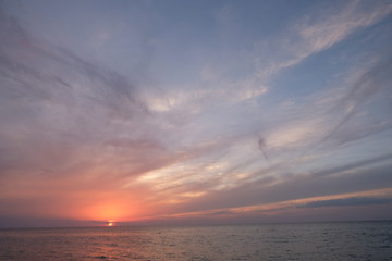 sunset over the sea