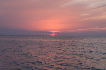 sunset over the sea