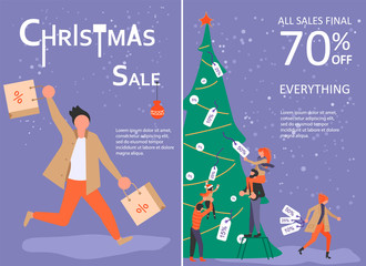 Vertical Banner for Christmas sale.