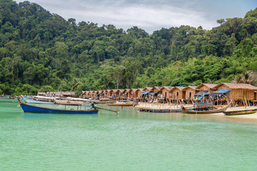Obraz premium Surin Islands, Phang Nga Province, Thailand. One of attraction tourist in Thailand with blue sea and local life.