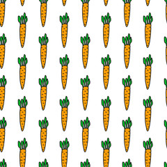 Seamless pattern with carrots.