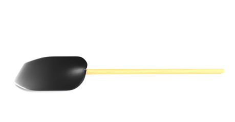 3d render shovel on white background pizza