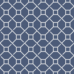 Vector seamless pattern and modern stylish texture. Repeating linear grid with line and small square.