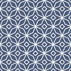 Vector seamless pattern and modern stylish texture. Repeating geometric tiles with octagon grid.