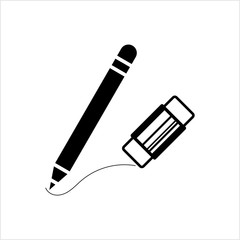 Eraser With Pencil Icon, Pencil Pen Eraser Icon