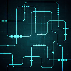 High tech technology geometric