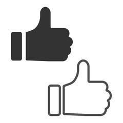 Like Hand Icon. Vector isolated image