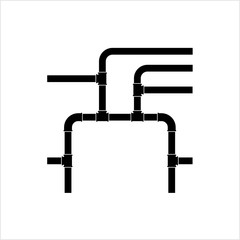 Pipe Icon, Plumbing Work, Gas,, Air, Water, Oil, Liquid Pipeline