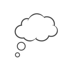 Think bubble isolated icon. Vector