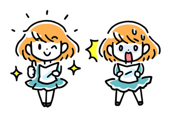 喜んだりビックリしたりする学生さん