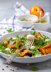 Arugula salad with grilled nectarines.
